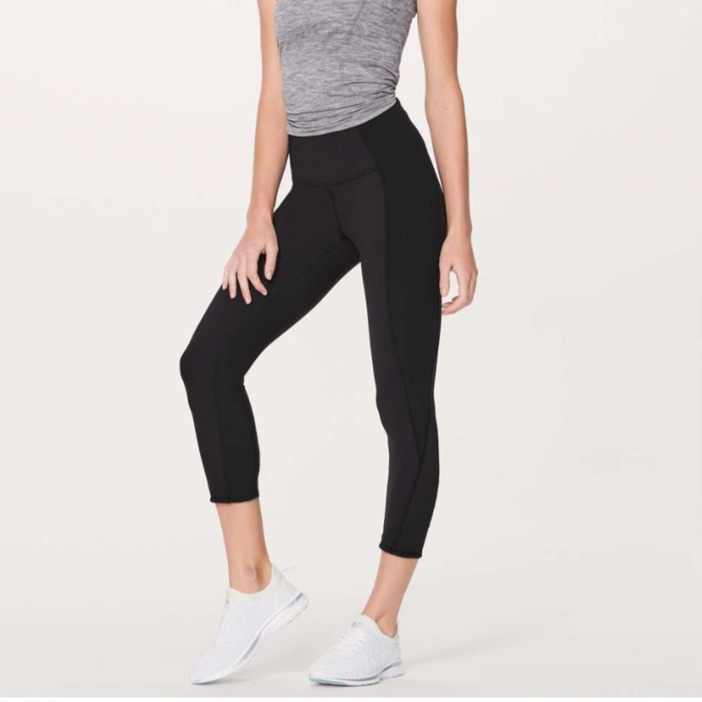 Lulu Lemon On Your Mark Crop Black Leggings